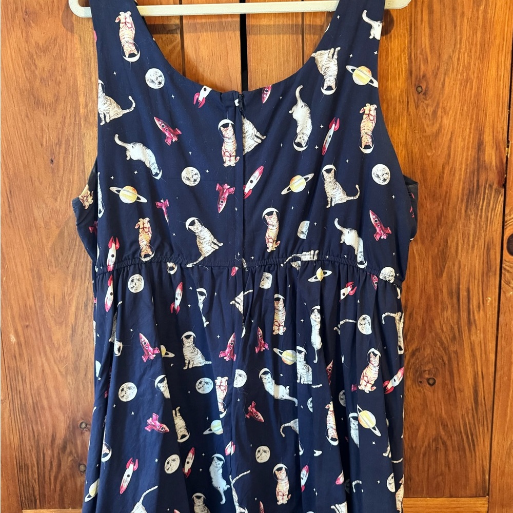 ModCloth Navy Cats in Space Dress - Picture 3 of 5